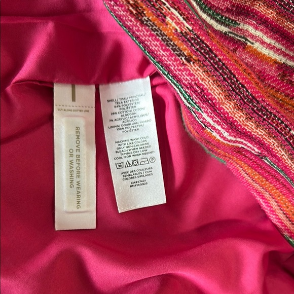 LOFT Red and White Mini Pencil Skirt - Picture 4 of 7